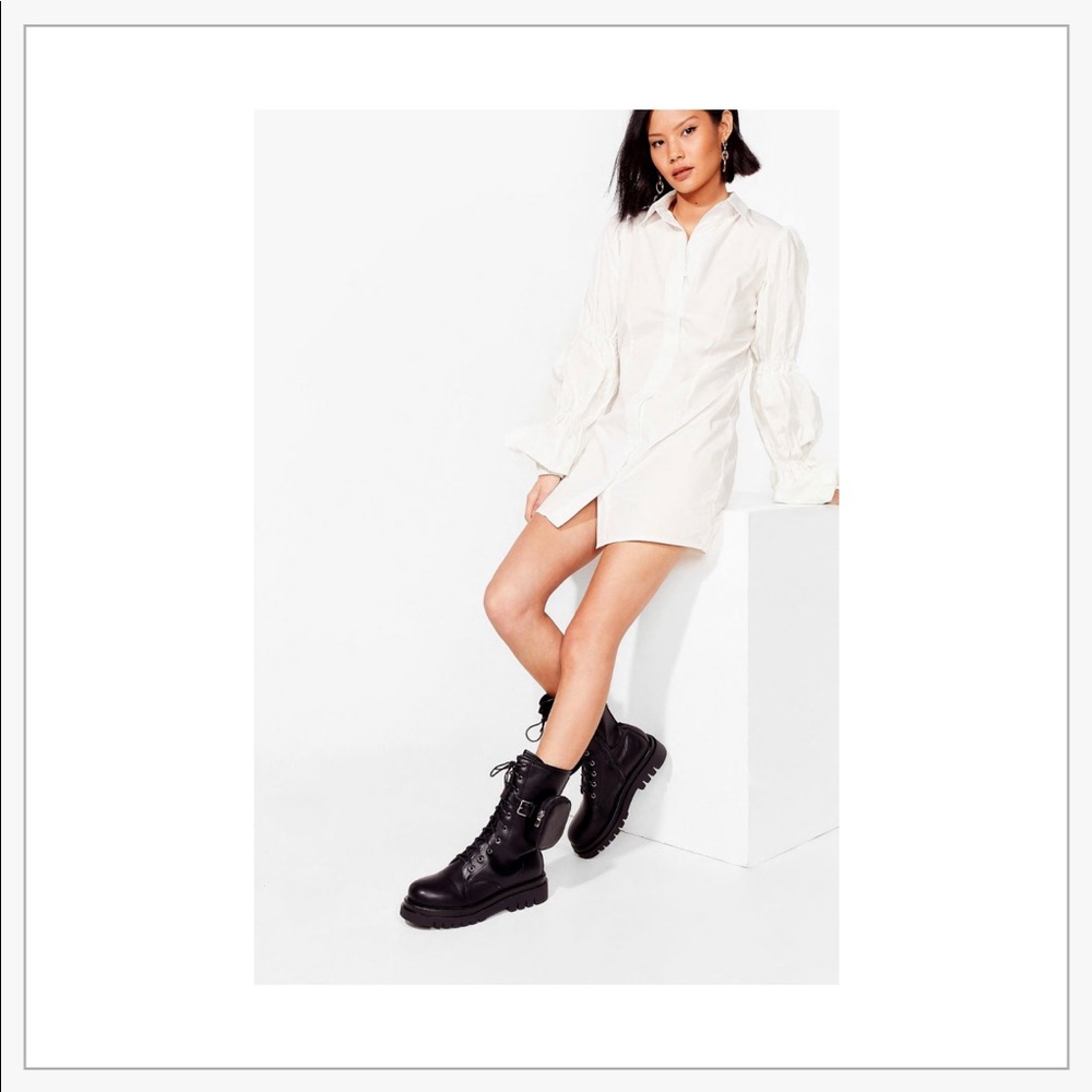Nasty Gal Combat Boots (Worn once)